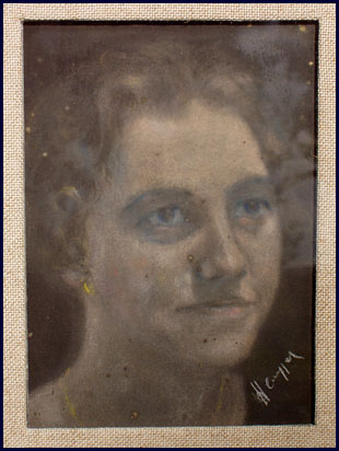 Mijn vrouw, pastel (1925)
