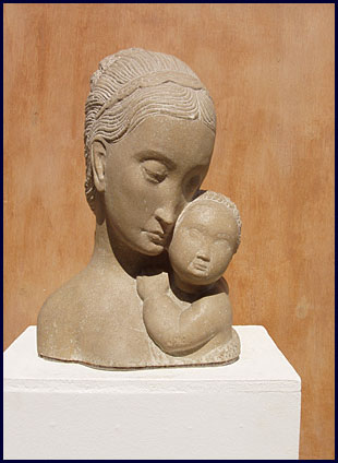 Moeder en kind, euville steen (1950)